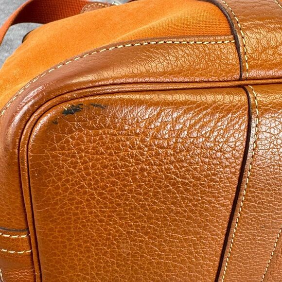 Hermes Garden Party Small Orange Toile Leather Canvas Tote Bag - Picture 10 of 16